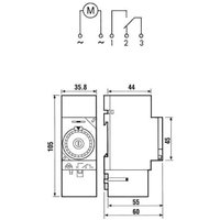 Finder - 12.01.8.230.0000 Zeitschaltuhr für Hutschiene 230 v/ac Tagesprogramm, Motorantrieb Finder - 12.01.8.230.0000 Zeitschaltuhr für Hutschiene 230 v/ac Tagesprogramm, Motorantrieb von Finder