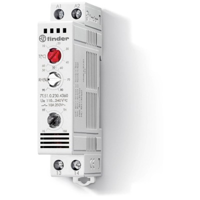 Schrank-Hygrostat 230V 10 7T 50-90% 10A Schließ von Finder