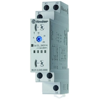 Zeitrelais 12-240V/AC 0,1-86400s ansprVerz Funktion ansprechverzögert von Finder
