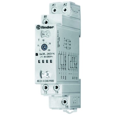 Zeitrelais 24-240V/AC 0,1-86400s ansprVerz Funktion ansprechverzögert von Finder