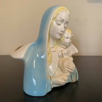 Vintage Madonna & Kind Übertöpfer Jungfrau Maria Jesus 50Er Jahre Keramik Weihnachten Vintage Madonna & Kind Übertöpfer Jungfrau Maria Jesus 50Er Jahre Keramik Weihnachten von FindersKeepersbyJess