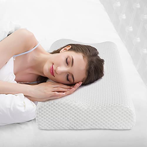 Findigit Gesundheitskissen, Memory Foam Kopfkissen, Orthopädisches Nackenstützkissen für Seiten- und Rückenschläfer, Ergonomisches Nackenkissen für HWS (60 x 35 x 11/9 cm) von Findigit