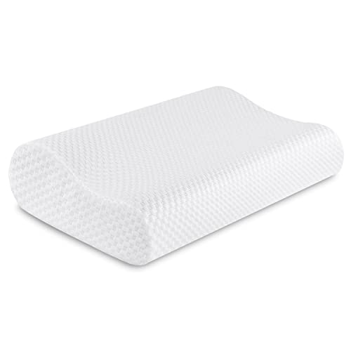 Findigit Memory Foam Kissen Kopfkissen, Ergonomisches Nackenstützkissen für Seiten Rücken & Bauchschläfer, 60 x 35 x 11/9 cm von Findigit