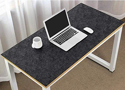 Filzunterlage Antirutsch,Übergroß Mauspad Schreibtisch-Unterlage Deskpad Filz Matte Mausunterlage,dick, Schreibunterlage,ideal für Büro und zu Hause und Laptop-dunkelgrau-120x60cm von Findm Store