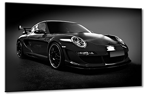 Bild auf Leinwand Black 911er GTR Größe: 40cm x 60cm | Porsche 911 GT R 3 500 Schwarz Abstrakt | Aus der Serie Supersportwagen der Extraklasse | Farbe: schwarz | Rubrik: porsche + Auto Bilder von Fine-Art-Manufaktur