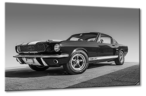 Fine-Art-Manufaktur Ford Mustang GT 350 Schwarzweiß Oldtimer Design Traumauto Kunst | Aus der Serie American Roadrunner | Farbe: schwarzweiss | Rubrik: Cars + Auto Bilder von Fine-Art-Manufaktur