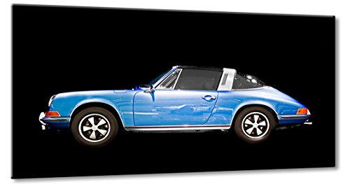 Fine-Art-Manufaktur Bild auf Leinwand 911 Targa Design Größe: 33cm x 60cm | Porsche 911 S Classic Design Targa Blau | Porsche 911 S 2.2 Targa Blau | Farbe: blau | Rubrik: Porsche + Auto Bilder von Fine-Art-Manufaktur