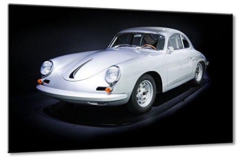 Fine-Art-Manufaktur Bild auf Leinwand Porsche 356 B 2000 Größe: 40cm x 60cm | Porsche 356 B 2000 Carrera GT Oldtimer Klassiker Silber Sportwagen | | Farbe: Silber | Rubrik: Porsche + Auto Bilder von Fine-Art-Manufaktur