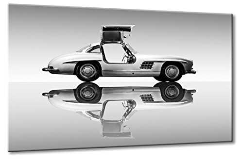 Fine-Art-Manufaktur Mercedes 300 SL Legende Klassiker Schwarzweiß Bilder Chrom Kunst | Aus der Serie Oldtimer Klassiker | Farbe: schwarzweiss | Rubrik: Mercedes + Auto Bilder von Fine-Art-Manufaktur
