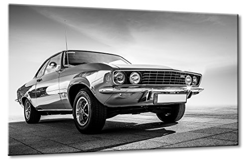 Leinwanddruck 0 Größe: 60 x 90 cm | Opel Manta Stingray Stachelrochen Rot Kunst Art Canvas Front Kunst | Aus der Serie Opel Klassiker | Farbe: schwarzweiss | Rubrik: weitere + Auto-Motive von Fine-Art-Manufaktur