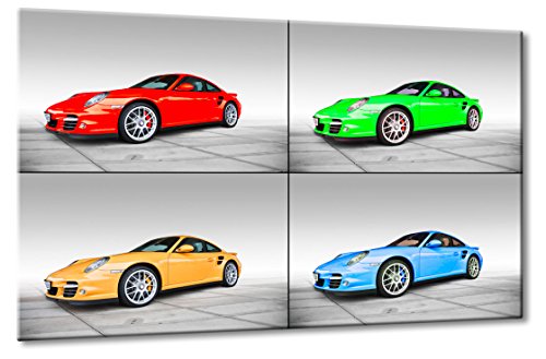 Leinwanddruck Pop Art 911 Größe: 60 x 90 cm | Porsche 911 Turbo Coupé 997 Pop Art Bunt | #WERT! | Farbe: bunt | Rubrik: Porsche + Auto Bilder von Fine-Art-Manufaktur