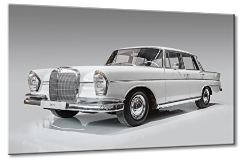 Mercedes Benz 300 SE Daimler Schwarzweiß Heckflosse 1964 Auto Art | Aus der Serie Mercedes-Benz Klassiker | Farbe: grau | Rubrik: Mercedes + Auto Bilder von Fine-Art-Manufaktur