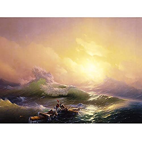 Fine Art Prints Aivazovsky The Ninth Wave Gemälde Kunstdruck Leinwand Premium Wanddekoration Poster Wandbild von Fine Art Prints