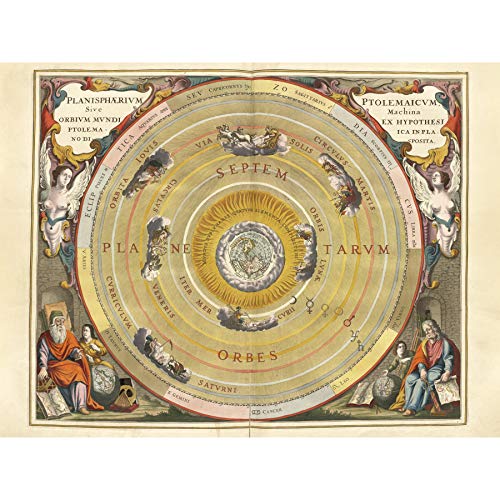 Cellarius 1661 Bilderkarte Sonnensystem Erde Extra Groß Kunstdruck Wandbild Poster Premium XL von Fine Art Prints