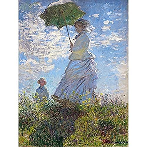 Claude Monet Frau mit Sonnenschirm, Madame Monet und ihr Sohn ungerahmt von Fine Art Prints