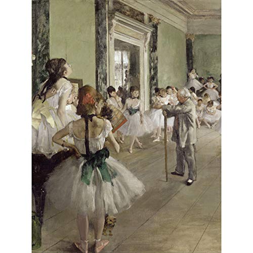 Fine Art Prints Edgar Degas The Ballet Class Kunstdruck auf Leinwand, groß, Premium-Poster, Wandbild von Fine Art Prints