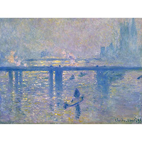 Fine Art Prints Claude Monet Charing Cross Bridge ungerahmt Wandbild Kunstdruck Poster Home Decor Premium von Fine Art Prints