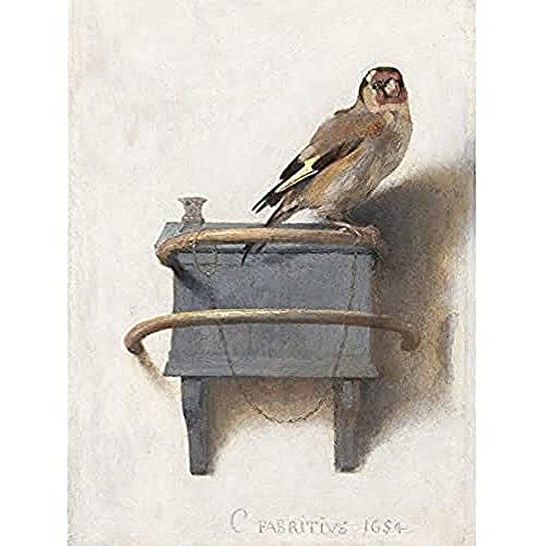 Fine Art Prints Fabritius The Goldfinch Bird Tier Natur Gemälde ungerahmt Wandkunstdruck Poster Heimdekoration Premium, 40,6 x 30,5 cm von Fine Art Prints