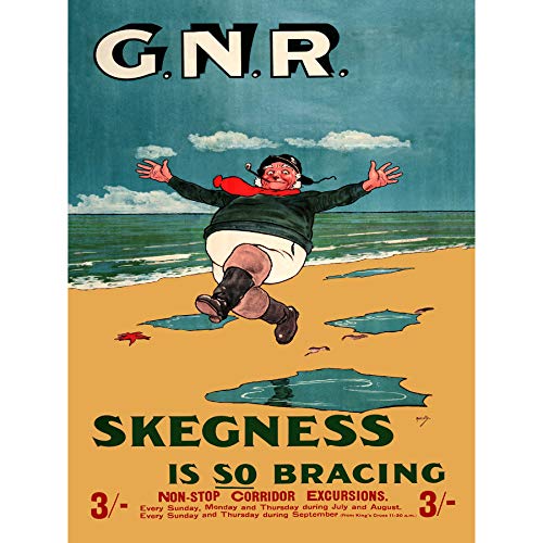 Fine Art Prints GNR Rail Skegness Vintage-Werbe-Kunstdruck, Poster, Wanddekoration von Fine Art Prints