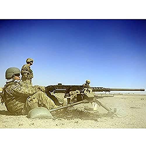 Militär USA Air Force M2 50 Kaliber Machine Gun Foto-Kunstdruck Leinwand Premium Wanddekoration Poster Wandbild von Fine Art Prints