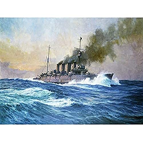 Parkes HMS Southampton Battle Jutland War Ship Gemälde Kunstdruck Leinwand Premium Wanddekoration Poster Wandbild von Fine Art Prints