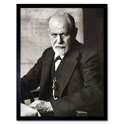 Portrait Psychoanalyst Neurologist Sigmund Freud Photo Art Print Framed Poster Wall Decor 12x16 inch Porträt Fotografieren Wand Deko von Fine Art Prints