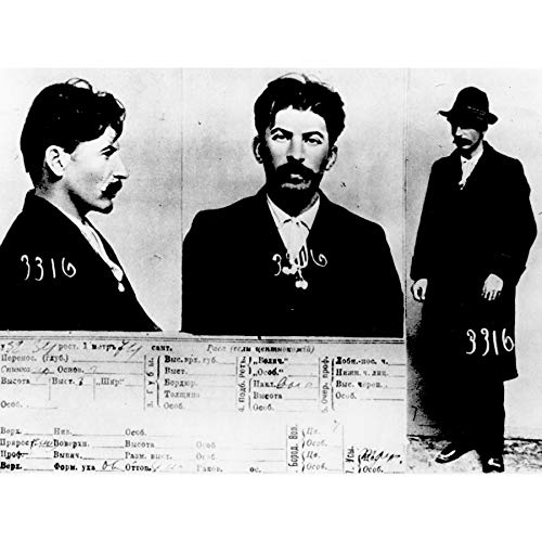 Russische Zarist-Polizeistasse Shot Joseph Stalin Foto XL Wandkunst-Posterdruck von Fine Art Prints