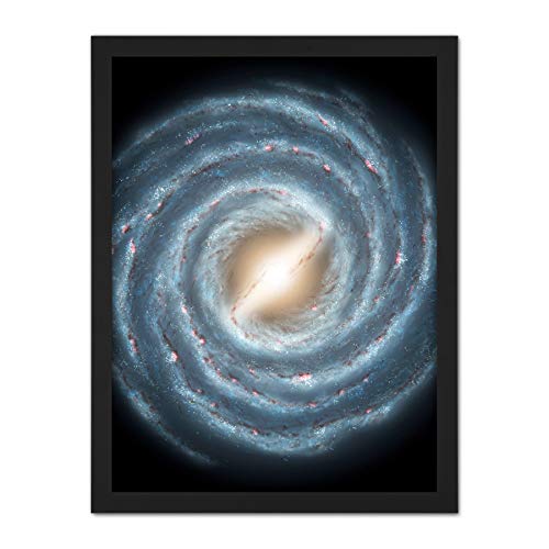 Space NASA Galaxy Milky Way Spirals Illustration Artwork Framed Wall Art Print 18X24 Inch Platz Wand von Fine Art Prints