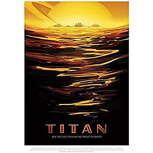 Fine Art Prints Titan Ride the Tides Kraken NASA Space Tours Reise ungerahmt Wandbild Kunstdruck Poster Home Decor Premium von Fine Art Prints