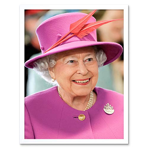 Wee Blue Coo Rouse Porträt Königin Elizabeth II England Gerahmter Druck 30x40 cm von Fine Art Prints