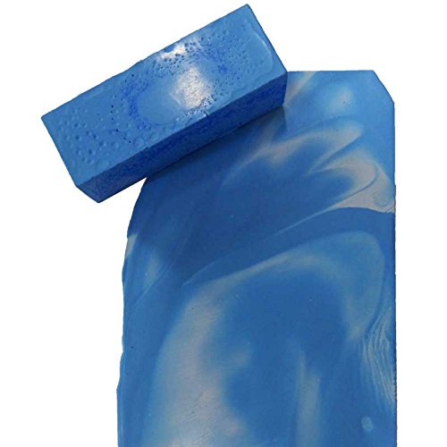 Meyco Encaustic Wachsfarbe, Künstlerwachs, großer Block 75x26x26 mm, 60 ml (Hellblau) von Meyco