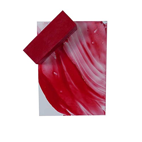 Meyco Encaustic Wachsfarbe, Künstlerwachs, großer Block 75x26x26 mm, 60 ml (Karminrot) von Meyco