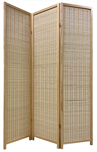 Fine Asianliving Bamboo Room Divider Natural 3 Panel W135xH180cm von Fine Asianliving