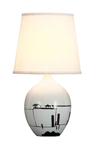 Fine Asianliving Chinesische Tischlampe Schwarz Weiss Lanschaft D28xH51cm mit Lampenschirm E27 China Orientalische Tischleuchte Keramik Nachttischlampen Asia Fine Asianliving Chinesische Tischlampe Schwarz Weiss Lanschaft D28xH51cm mit Lampenschirm E27 China Orientalische Tischleuchte Keramik Nachttischlampen Asia von Fine Asianliving