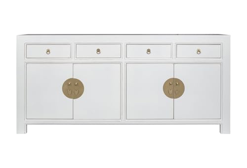 Fine Asianliving Chinesisches Sideboard Kommode Schneeweiß - Orientique Sammlung B180xT40xH85cm China Chinesische Kommode chinesischer Schränke China Möbel Orientalischer Asiatischer von Fine Asianliving