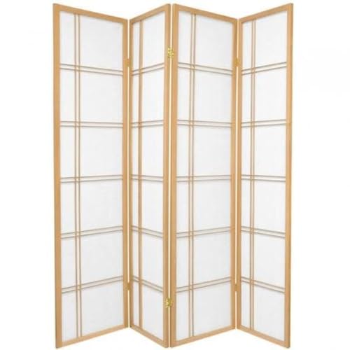Fine Asianliving Japanischer Paravent Raumteiler Trennwand B180xH180cm 4-teilig Doppelkreuz Naturell Fine Asianliving Japanischer Paravent Raumteiler Trennwand B180xH180cm 4-teilig Doppelkreuz Naturell von Fine Asianliving