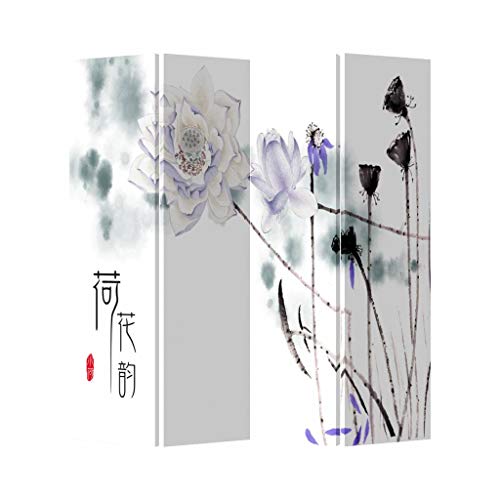 Fine Asianliving Paravent Raumteiler Japanisch Orientalisch Chinesisch Beidseitig L160xH180cm Spanische Wand Trennwand Room Divider Raumtrenner Sichtschutz Bedruckte Canvas Leinwand Asiatisch von Fine Asianliving