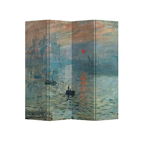 Fine Asianliving Paravent Raumteiler Spanische Wand L160xH180cm Beidseitig Trennwand Room Divider Raumtrenner Bedruckte Canvas Sichtschutz Leinwand Doppelseitig von Fine Asianliving