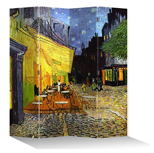 Fine Asianliving Paravent Raumteiler Spanische Wand L160xH180cm Beidseitig Trennwand Room Divider Raumtrenner Bedruckte Canvas Sichtschutz Leinwand Doppelseitig von Fine Asianliving