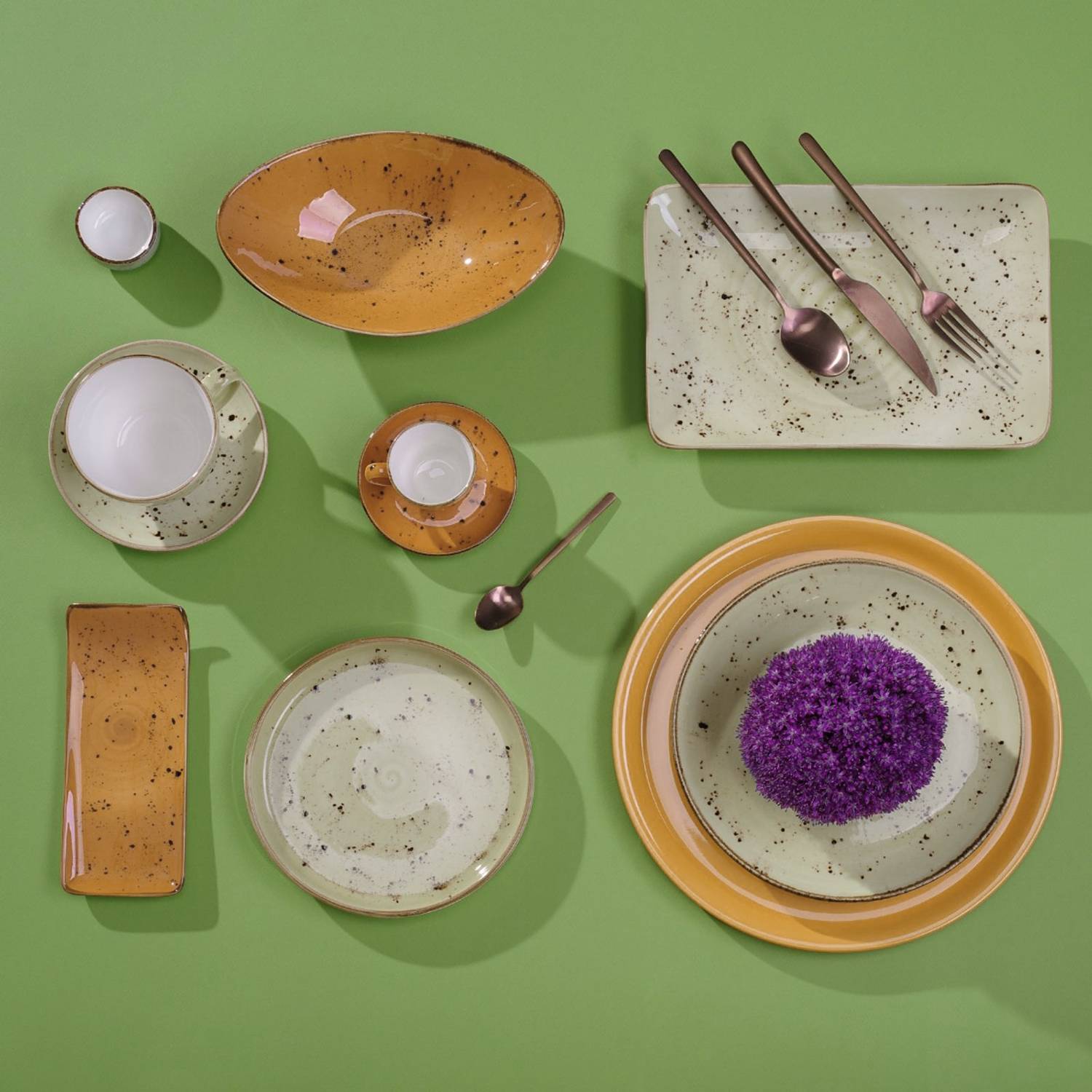 Speiseteller Olive (6er-Set) von Fine Dine Earth Colours