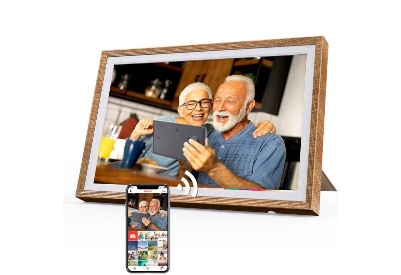 Fine Life Pro Digitaler Fotorahmen mit WiFi-Fotoübertragung. Digitaler Bilderrahmen (32 GB) von Fine Life Pro