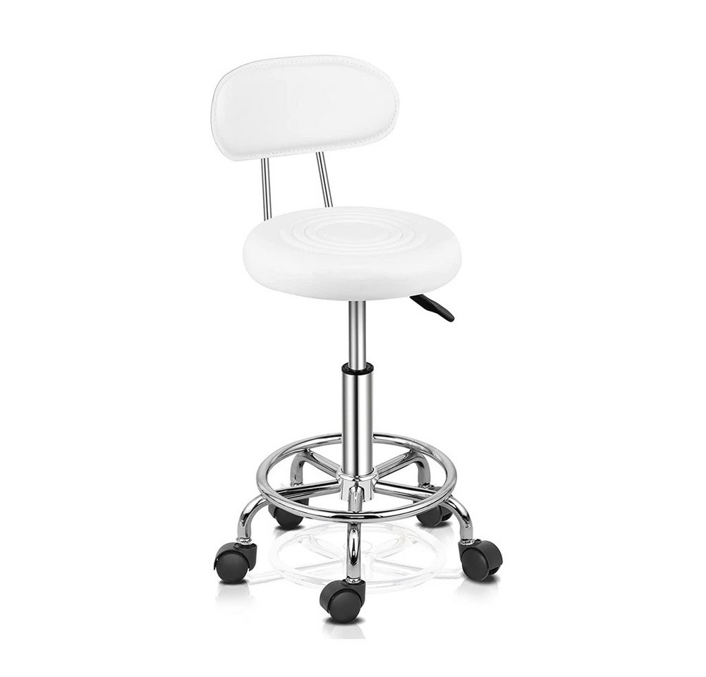 Fine Life Pro Drehhocker, Ergonomischer Rollhocker mit Rückenlehne für Büro Salon Massage Spa von Fine Life Pro