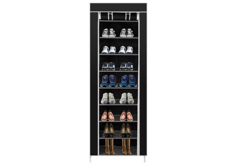 Fine Life Pro Schuhdehner Raumsparender 10 - Ebenen - 9 - Käfig - (Schuhregal), aus Vliesstoff in Schwarz - Perfekt für Ihre Schuhorganisation von Fine Life Pro