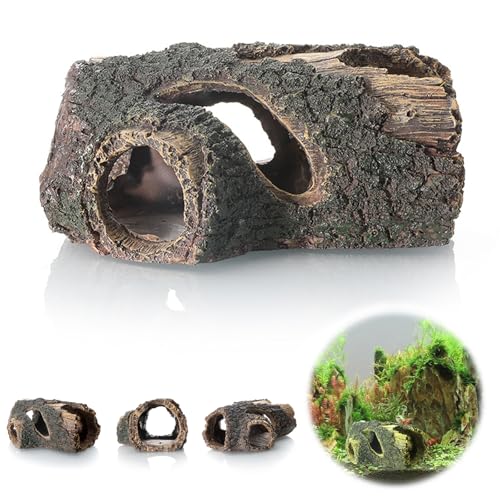 Fine jade2 Aquarium-Höhle aus Kunstharz Betta-Holzscheit Harz Höhle Aquarium Deko für Polyresin Landschaft Aquarium Dekoration Versteck Höhle für Fische(21 * 13 * 9 cm) von Fine jade2