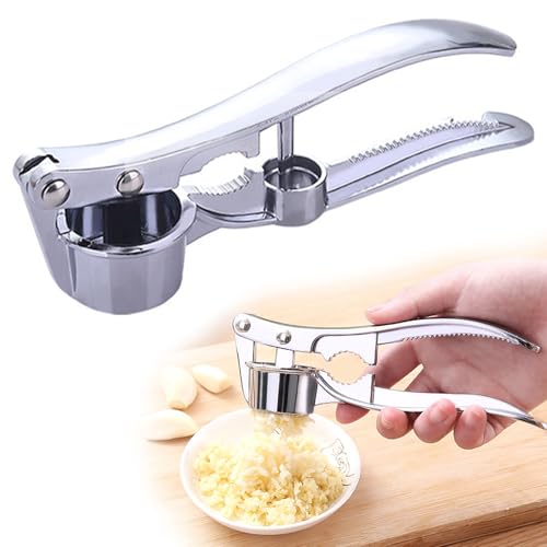 Fine jade2 Knoblauchpresse Edelstahl Multifunktion Garlic Press Garlic Crusher Spülmaschinenfest Silber Fine jade2 Knoblauchpresse Edelstahl Multifunktion Garlic Press Garlic Crusher Spülmaschinenfest Silber von Fine jade2
