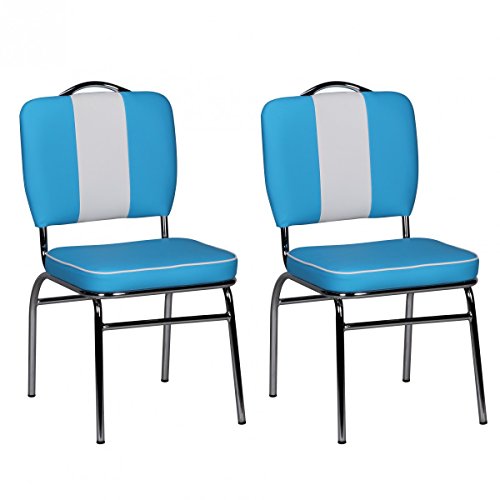 FineBuy 2er Set Esszimmerstuhl American Diner 50er Jahre Retro, Sitzfläche gepolstert mit Rücken-Lehne, Essstuhl FineBuy 2er Set Esszimmerstuhl American Diner 50er Jahre Retro, Sitzfläche gepolstert mit Rücken-Lehne, Essstuhl von FineBuy Möbel zum Wohlfühlen