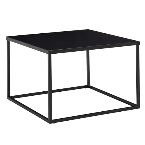 FineBuy Couchtisch 60x60x40 cm Metall Wohnzimmertisch Industrial Schwarz, Sofatisch Quadratisch, Loungetisch Kaffeetisch Stahl, Beistelltisch Quadratisch von FineBuy Möbel zum Wohlfühlen