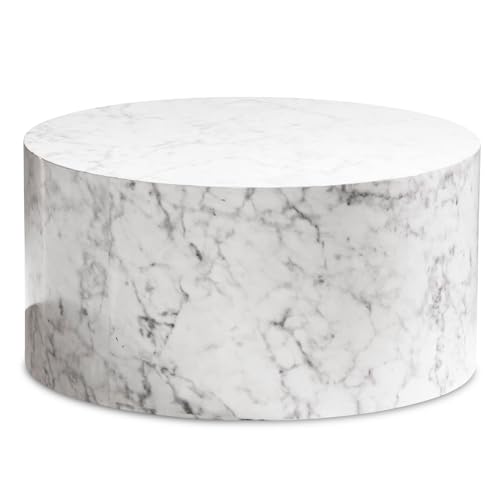 FineBuy Couchtisch MONOBLOC 60x60x30 cm, Design Wohnzimmertisch Rund, Lounge Sofatisch Kaffeetisch Modern von FineBuy Möbel zum Wohlfühlen