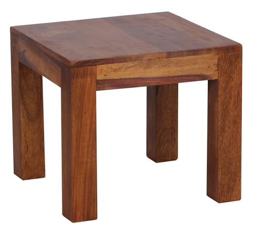 FineBuy Couchtisch Massiv-Holz 45 cm breit Wohnzimmer-Tisch Design Landhaus-Stil Beistelltisch Natur Farbe wählbar von FineBuy Möbel zum Wohlfühlen