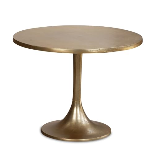 FineBuy Couchtisch Metall Gold 60x60x46,5 cm Sofatisch Aluminium, Design Wohnzimmertisch Rund, Kleiner Kaffeetisch Modern, Beistelltisch Anstelltisch Wohnzimmer von FineBuy Möbel zum Wohlfühlen